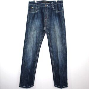 Men's Blue Straight Jeans